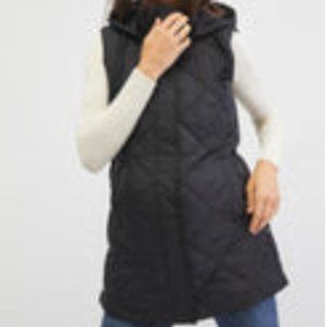 WEATHERPROOF PUFFER MATERNITY VEST - BLACK / XL